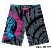 Santa Cruz Speed Wheels Board Shorts Black