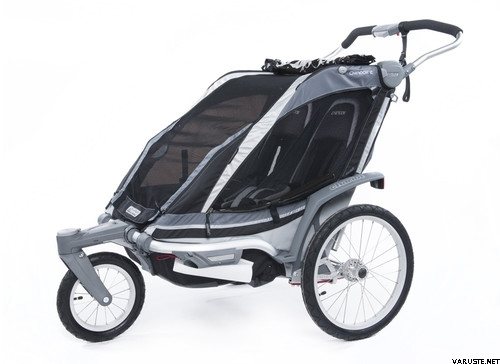 Chariot Chinook 2 - Bundle: pivoting wheel  +  baby supporter + car seat adapter + cargo bag Harmaa