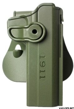 IMI Defense Polymer Retention Paddle Holster Level 2 for 1911 Variants OD Green