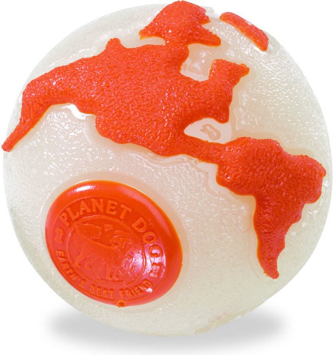 Planet Dog Orbee-Tuff Ball M Glow/Orange (pimeässä hohtava)