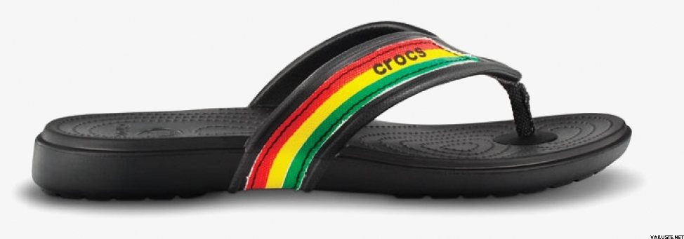 Crocs Santa Cruz Flip Black/Kelly Green