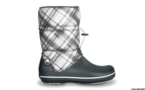 Crocs Crocband Winter Boot Plaid Womens Harmaa/Valkoinen