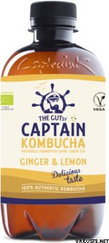 The Gutsy Captain Kombucha - fermentoitu juoma LUOMU Ginger Lemon