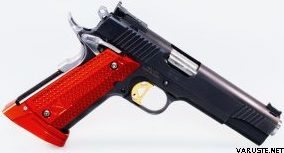M-Arms MONARCH 2 for 1911 - Set of grips and magwell Red Alu