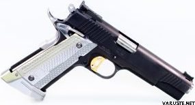 M-Arms MONARCH 2 for 1911 - Set of grips and magwell Silver Alu