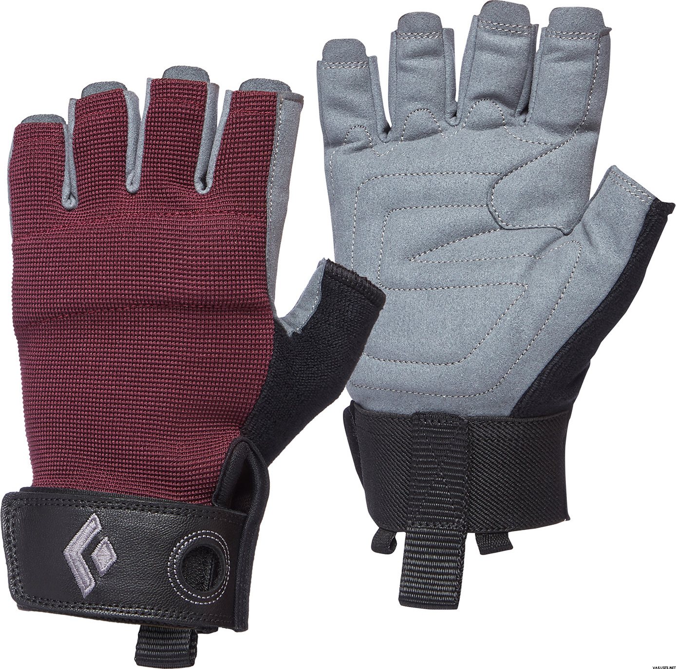 Black Diamond Crag Half Finger Gloves Womens Bordeaux