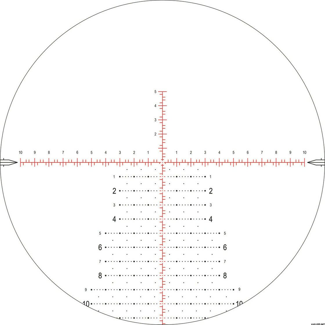 NightForce NX8 - 2.5-20x50mm F1 - ZeroStopTM - .1 Mil-Radian - DigIllumTM Mil-XT