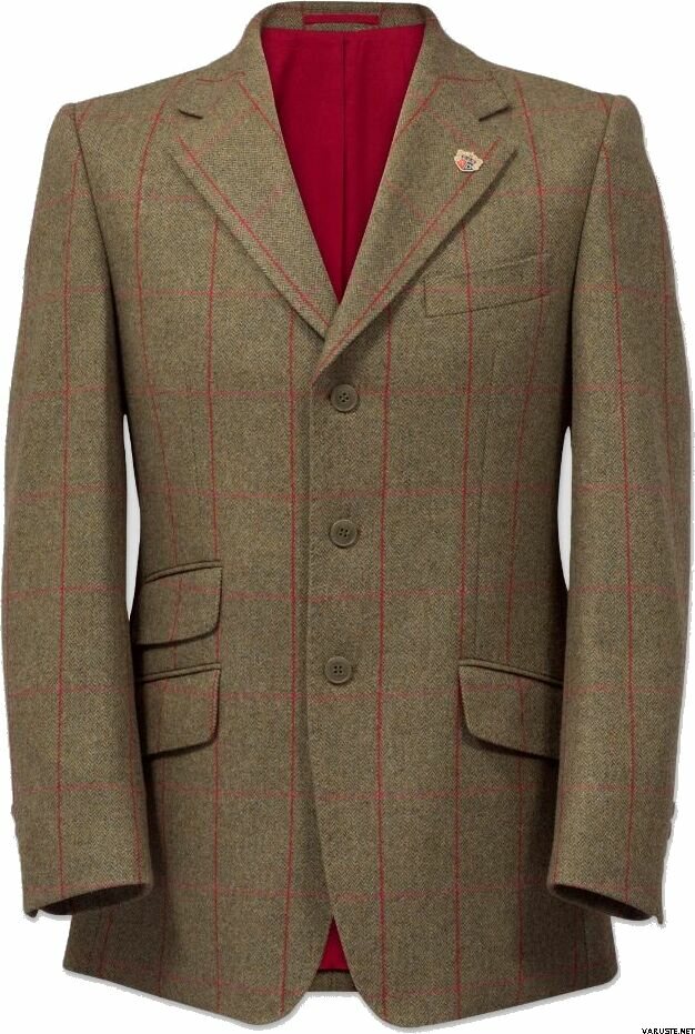 Alan Paine Combrook Mens Tweed Blazer - Classic Fit Sage (Olive)