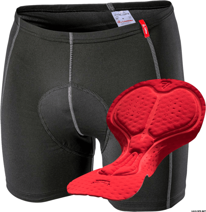 Löffler Bike Undershorts Elastic Mens Black w/ Red seat pad (990)