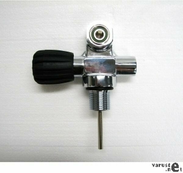 Faber Cylinders 12L Terässäiliö / 200bar - Pitkä Right valve & blind plug