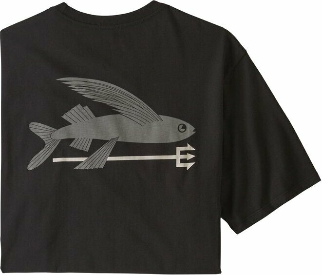 Patagonia Flying Fish Organic Cotton T-Shirt Mens Black