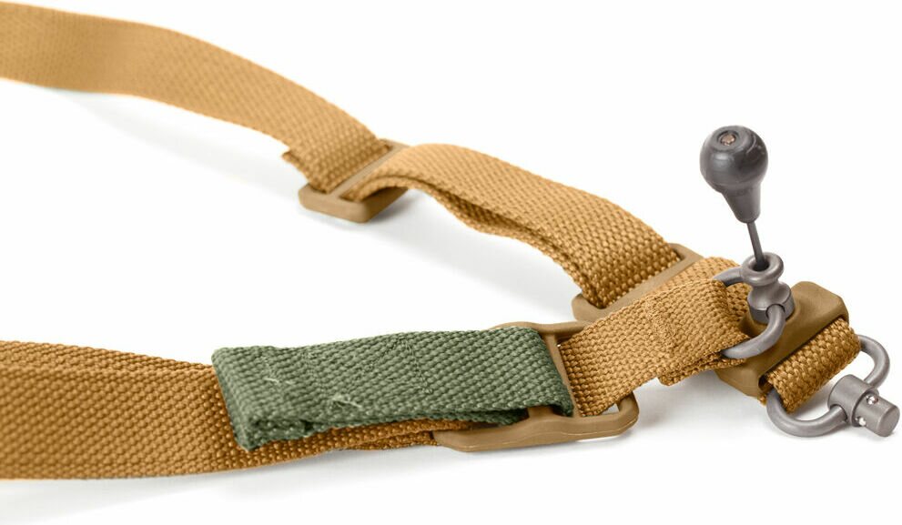 Blue Force Gear Padded Vickers 221 Sling - RED Swivel Coyote