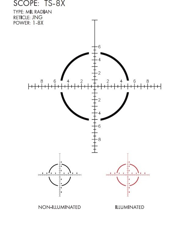 US Optics TS-8X FFP JNG MIL