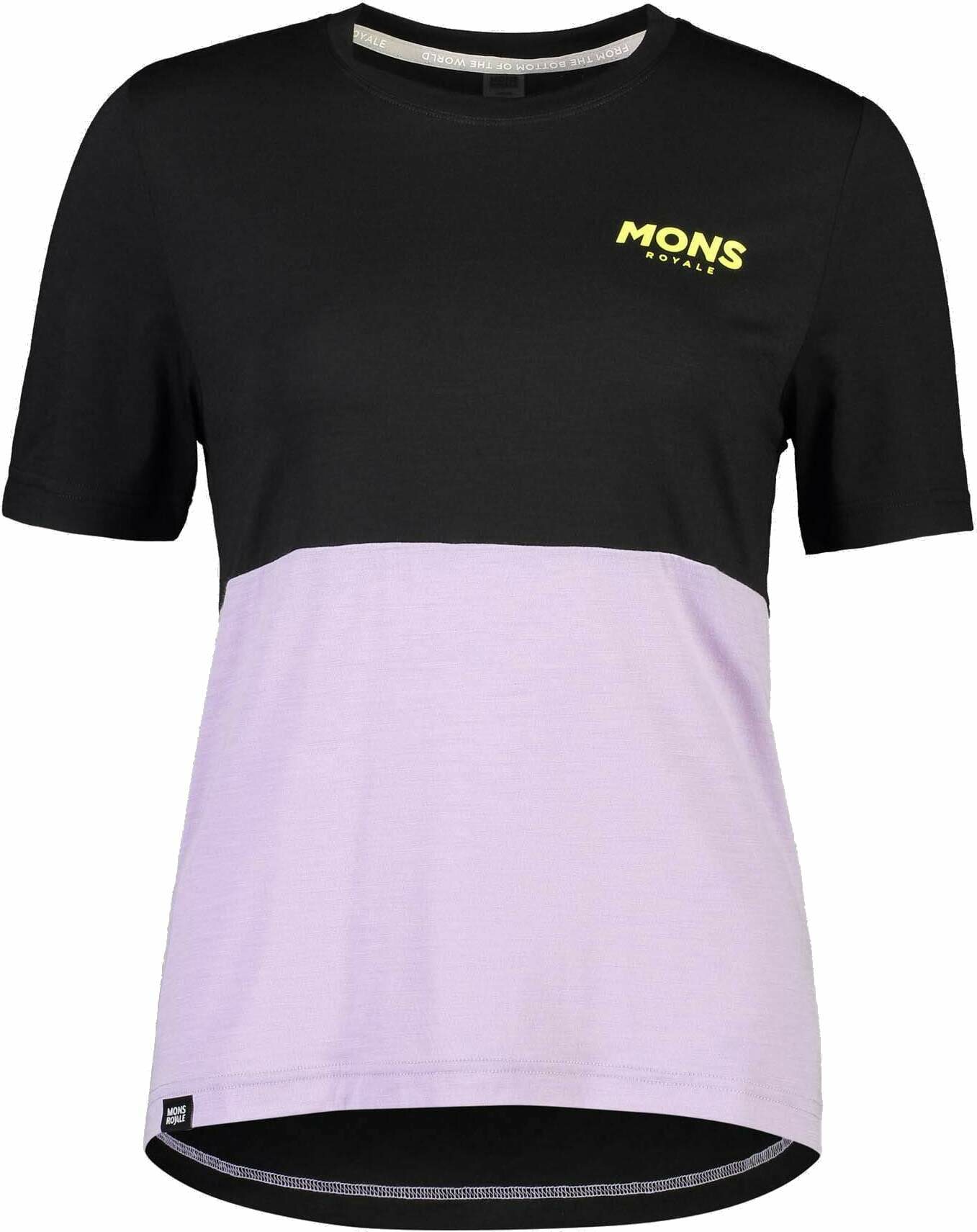 Mons Royale Tarn Freerider Tee Womens Lilac/Black