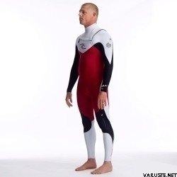 Rip Curl E-BOMB PRO 4/3 Steamer Chest Zip Red/WhiteBlack