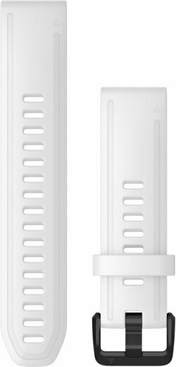 Garmin QuickFit 20 White Silicone w/ Black Hardware