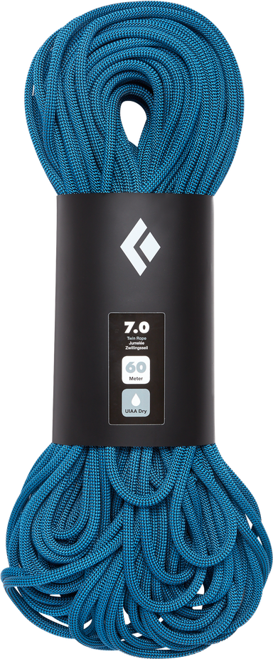 Black Diamond 7.0 Rope Dry 60m Aqua Blue