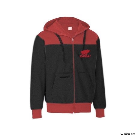 Karhu 70's Hoodie Black/Tibetan Red