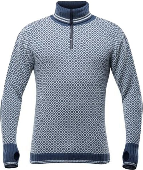 Devold Slogen Zip Neck Night/Off White