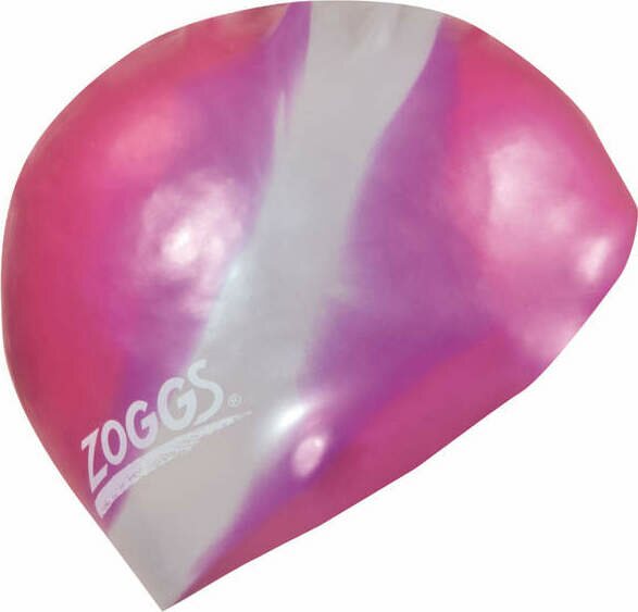 Zoggs Multi Colour Silicone Cap Pink / Silver
