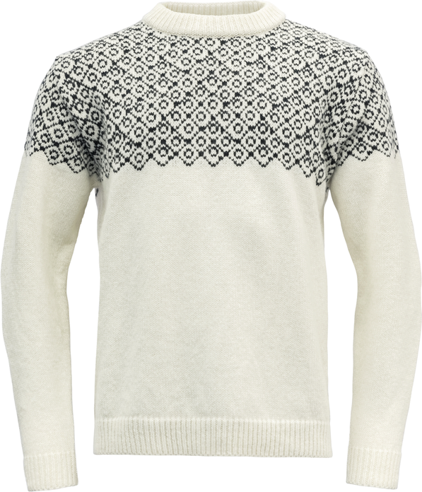 Devold Bjørnøya Sweater Crew Neck Offwhite / Ink