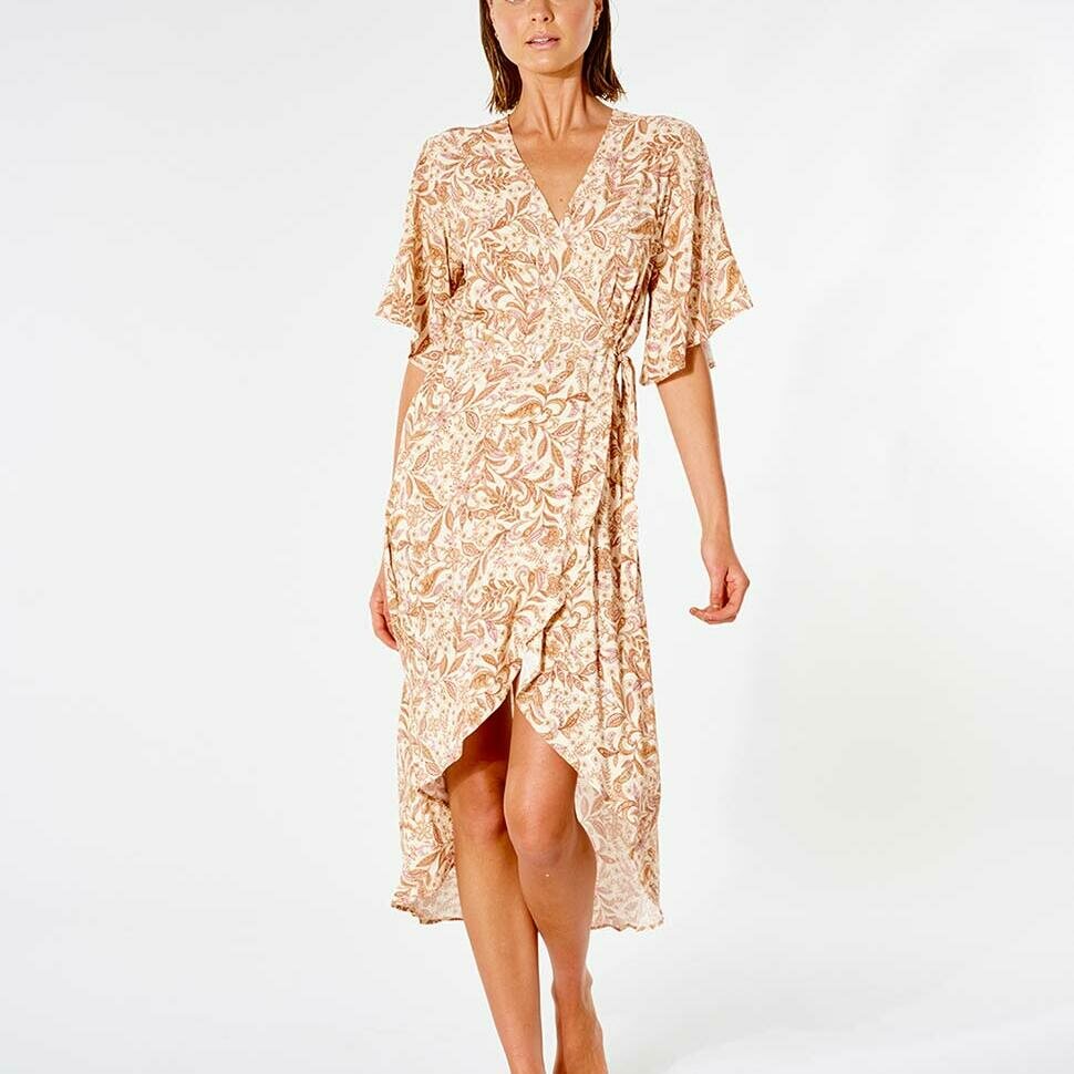 Rip Curl Lunar Tides Wrap Dress Womens Nude
