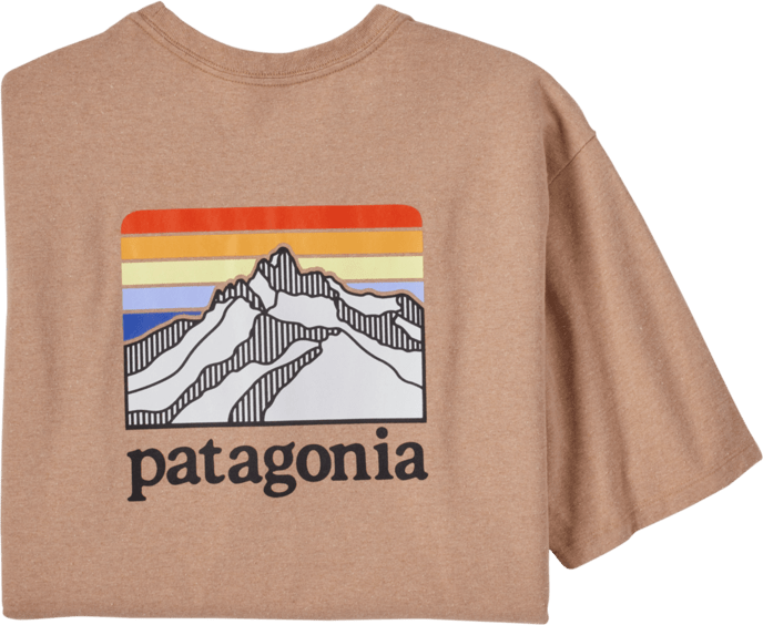 Patagonia Line Logo Ridge Pocket Responsibili-Tee Mens Dark Camel