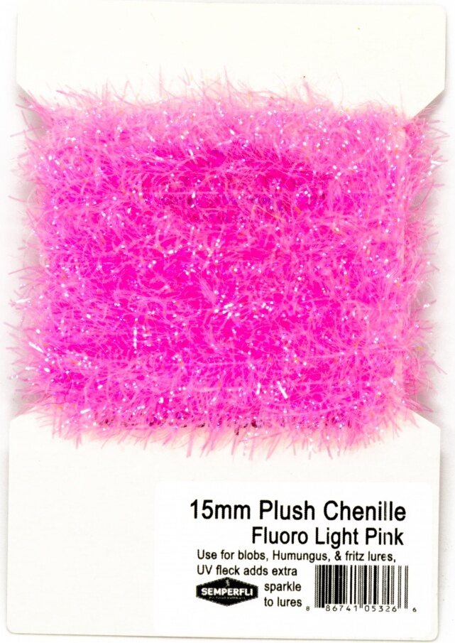 Semperfli 15mm Plush Transluscent Chenille Fluoro Pale Pink