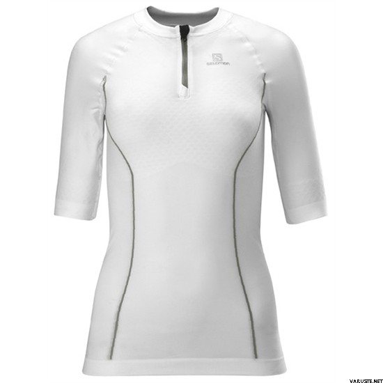 Salomon Exo Motion Zip Tee W Valkoinen