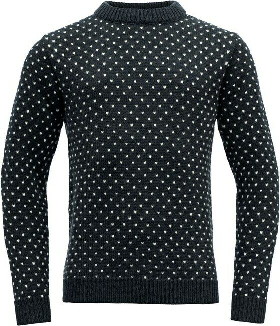 Devold Sørisen Wool Sweater Mens Ink / Offwhite