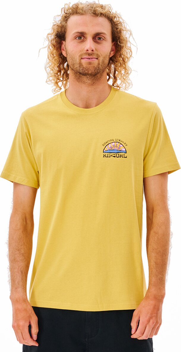 Rip Curl Rays And Hazed Tee Mens Yellow Daze