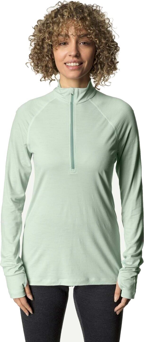 Houdini Desoli Light Half Zip Womens Shore Green