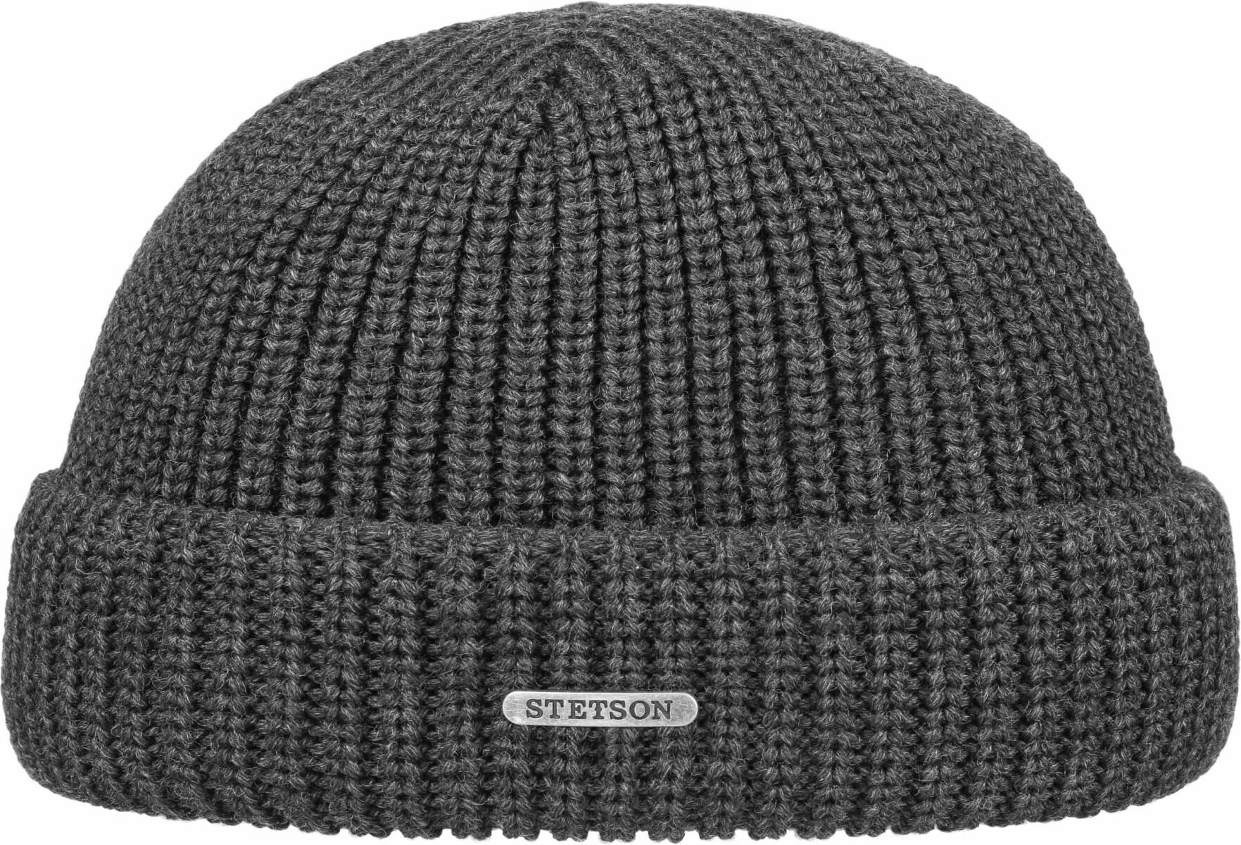 Stetson Beanie Merino Wool (Low) Anthracite