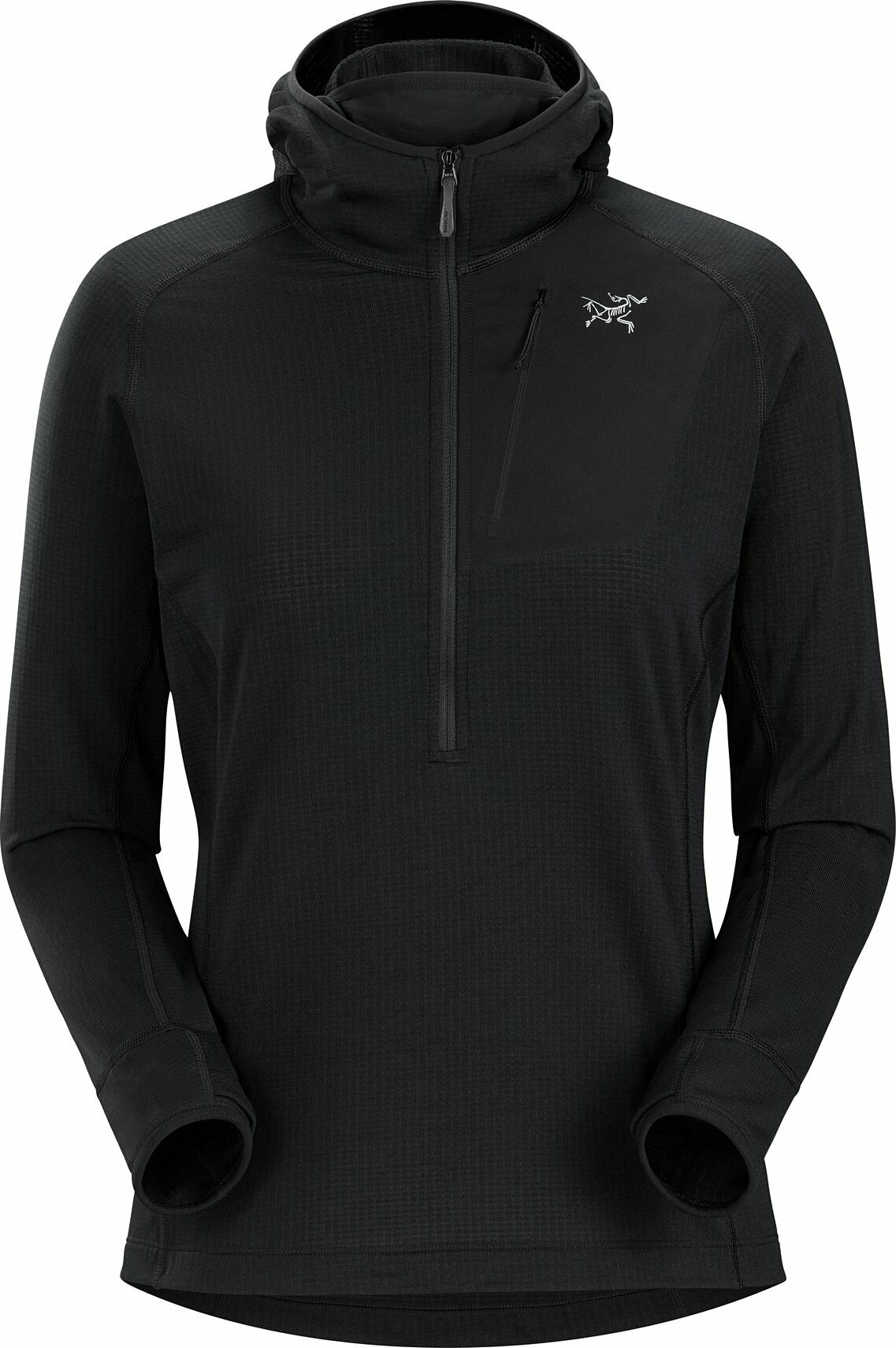 Arc'teryx Delta Half Zip Hoody Womens Black