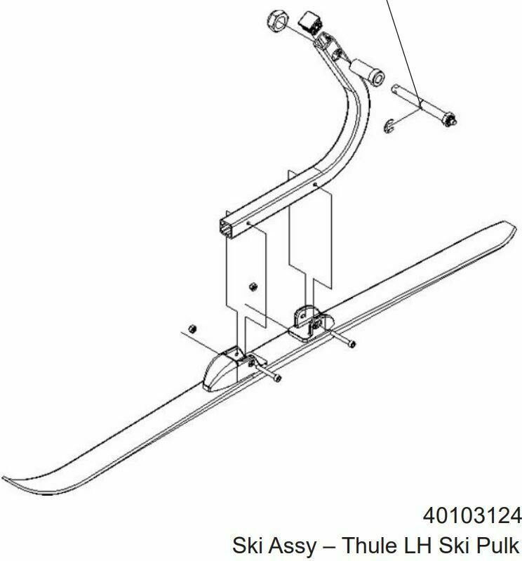 Thule Ski Assembly- Ski Pulk Left