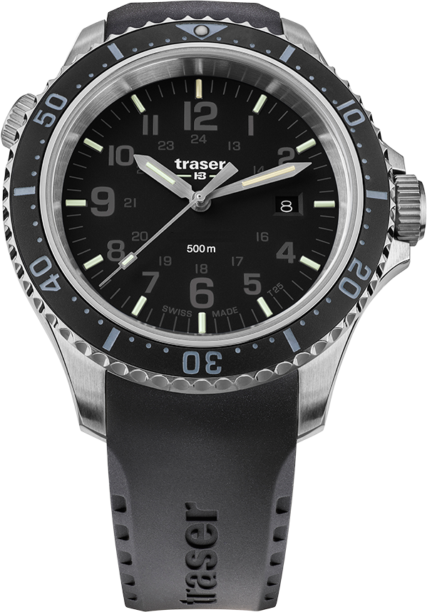 Traser P67 Diver Black Rubber strap