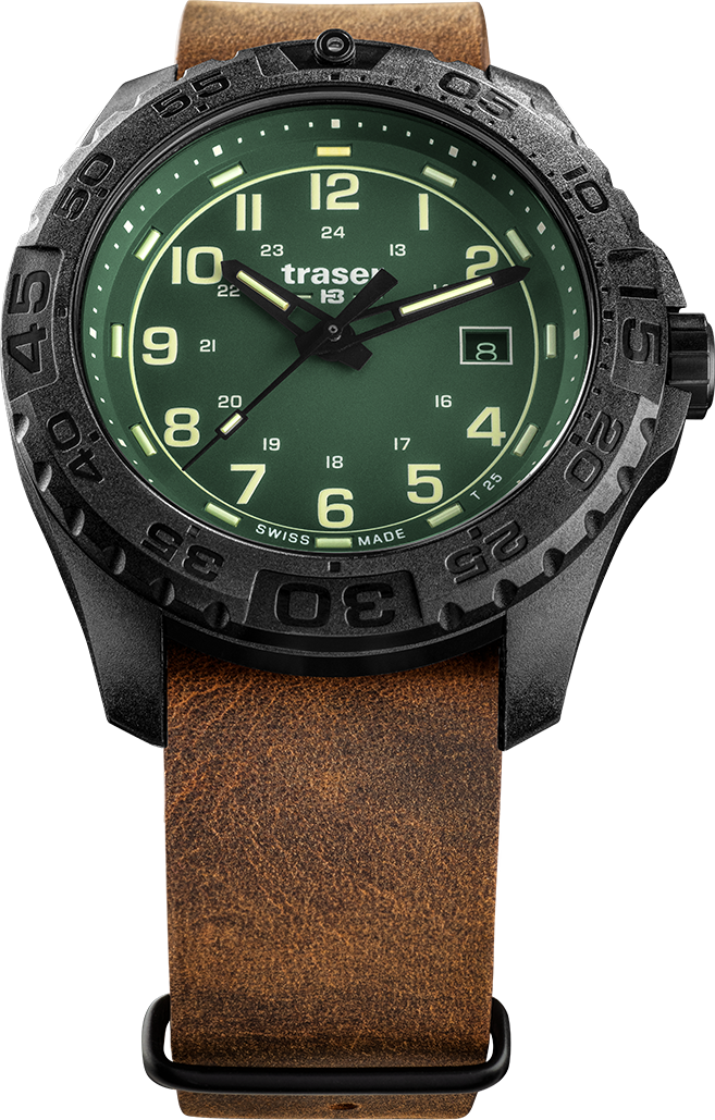 Traser P96 OdP Evolution Green Leather Nato