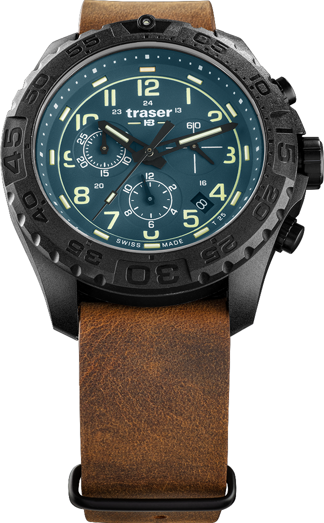 Traser P96 OdP Evolution Chrono Petrol Leather Nato