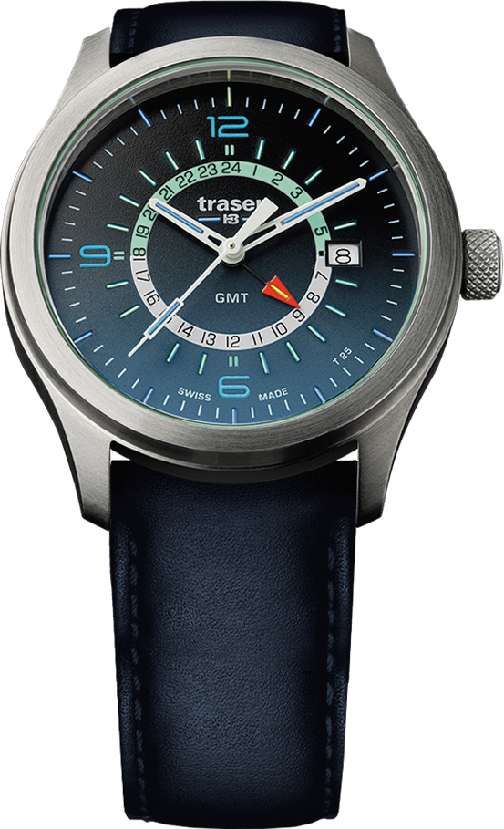 Traser P59 Aurora GMT Blue Leather