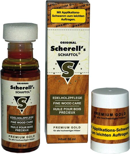 Schaftol Oil for wooden parts 50 ml Gold