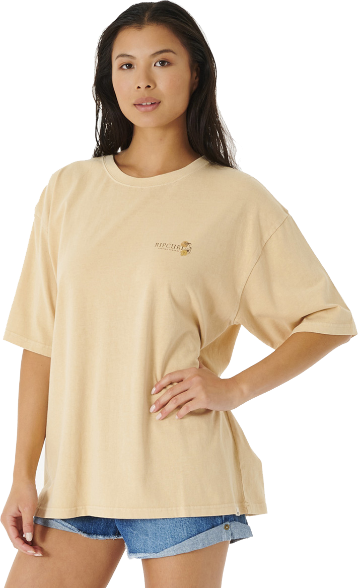 Rip Curl Oceans Together Heritage Tee Womens Natural