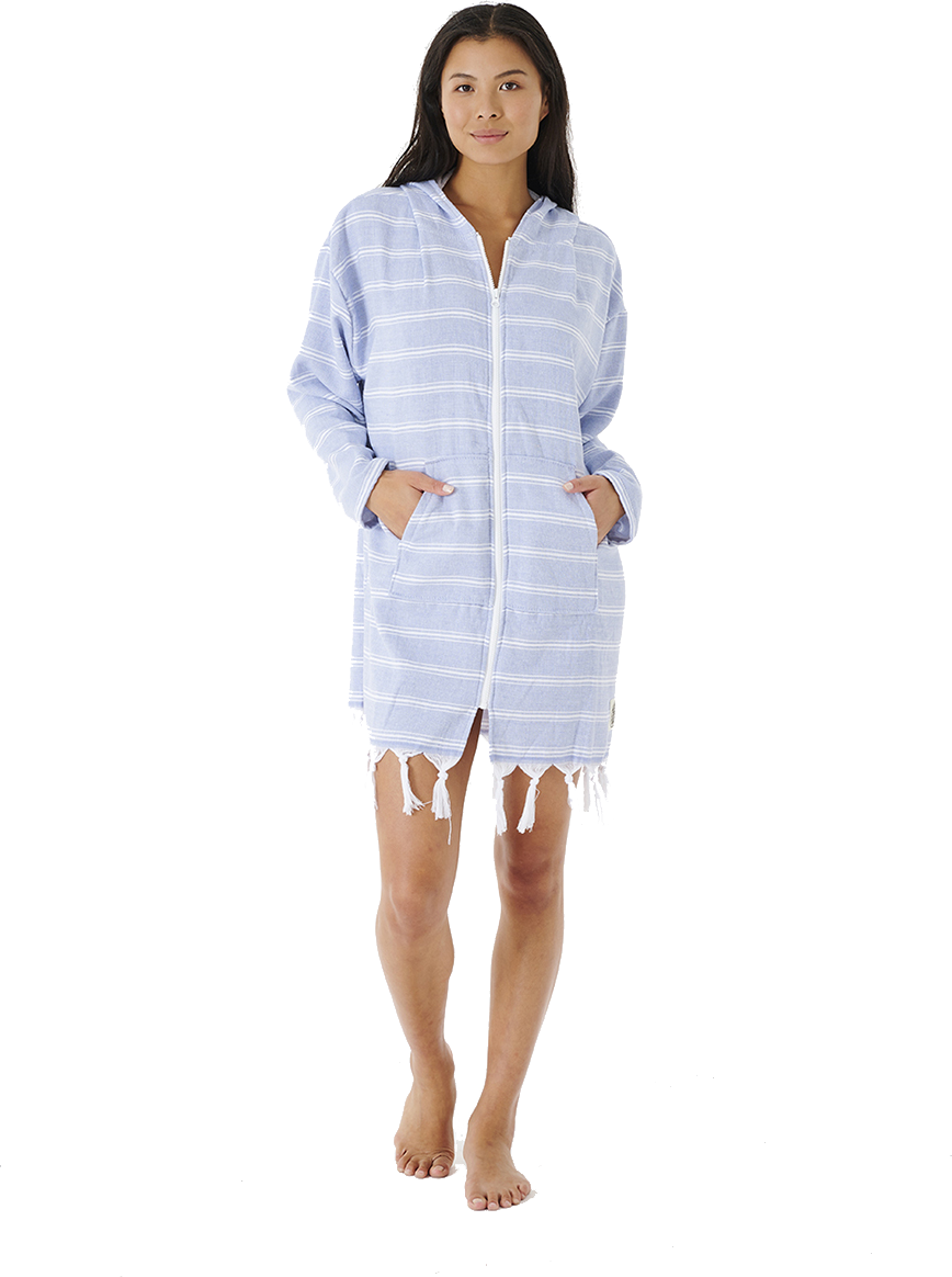 Rip Curl Zip Through Hooded Towel Blue