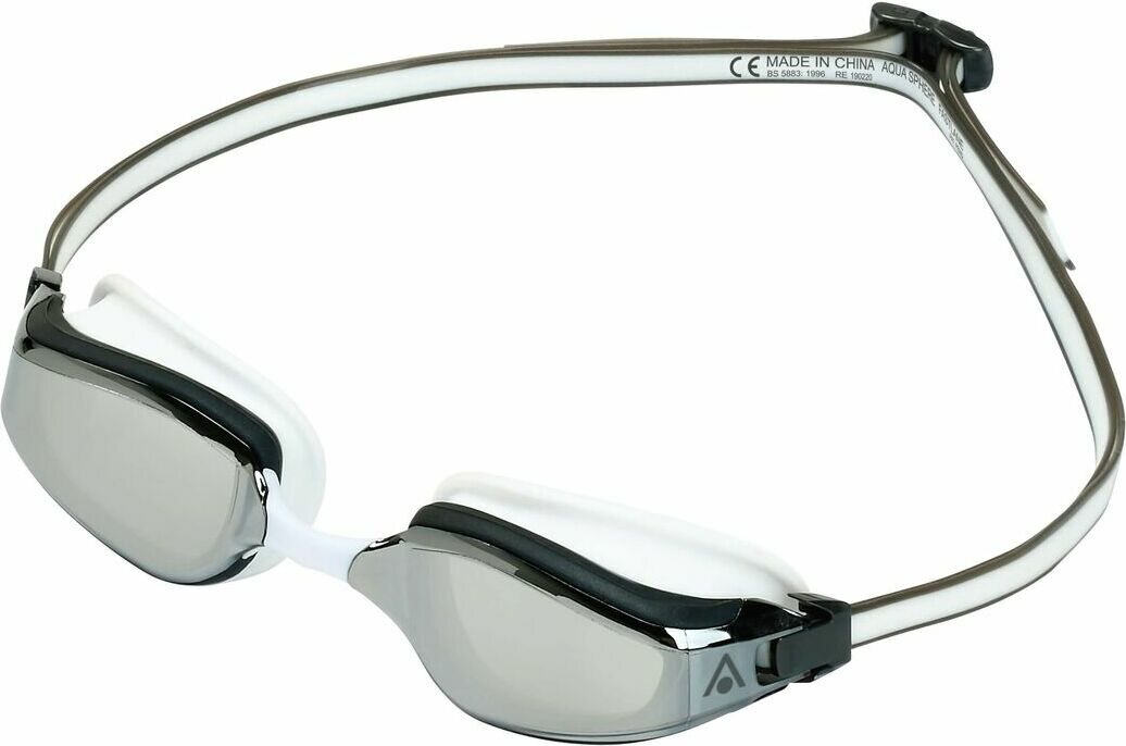 Aquasphere Fastlane White Grey / Lens Mirror Silver