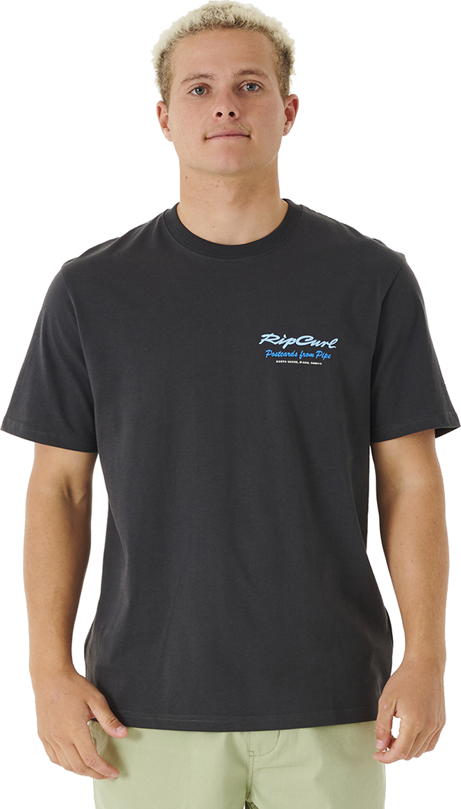 Rip Curl Postcards 2nd Reef Tee Mens Washed Black