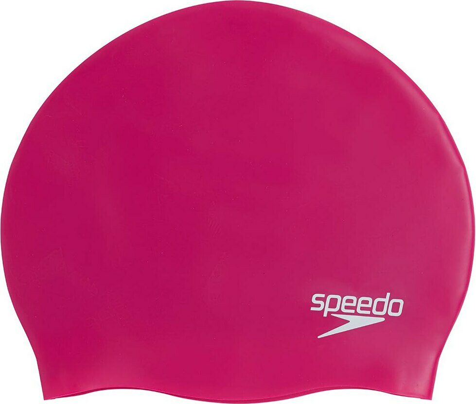 Speedo Plain Moulded Silicone Cap Electric Pink