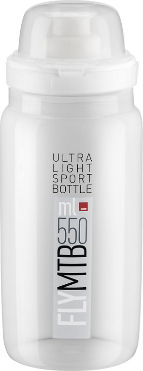 Elite Fly MTB 550ml Clear / Grey Logo