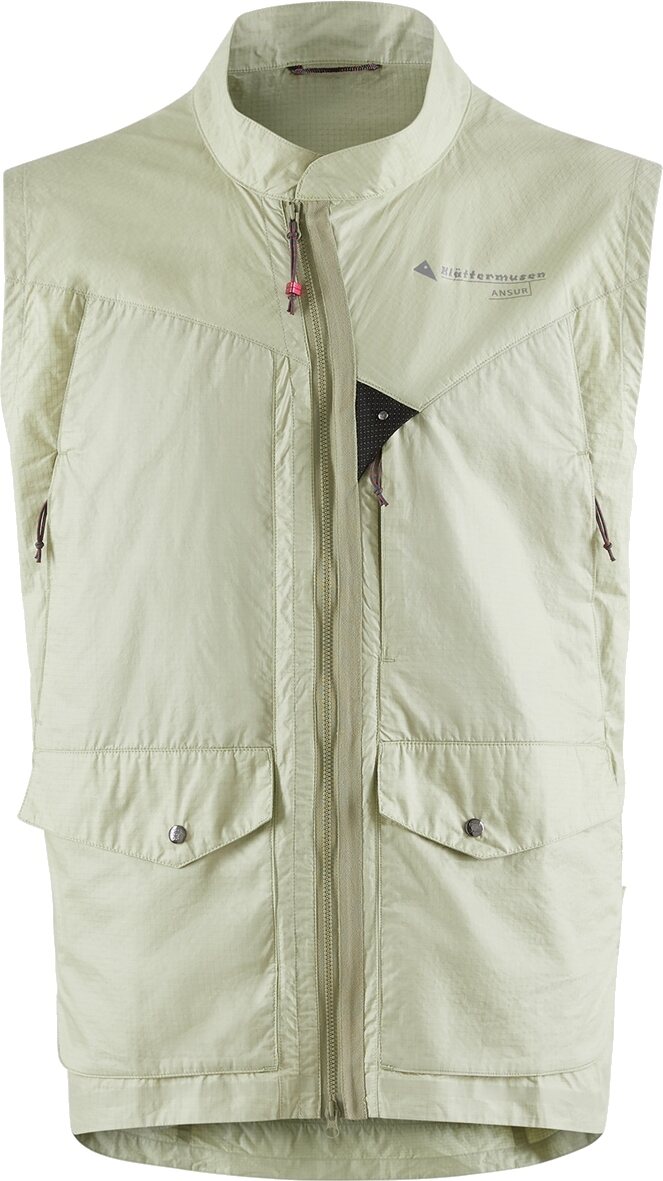 Klättermusen Ansur Wind Vest Mens Swamp Green-Silver Green