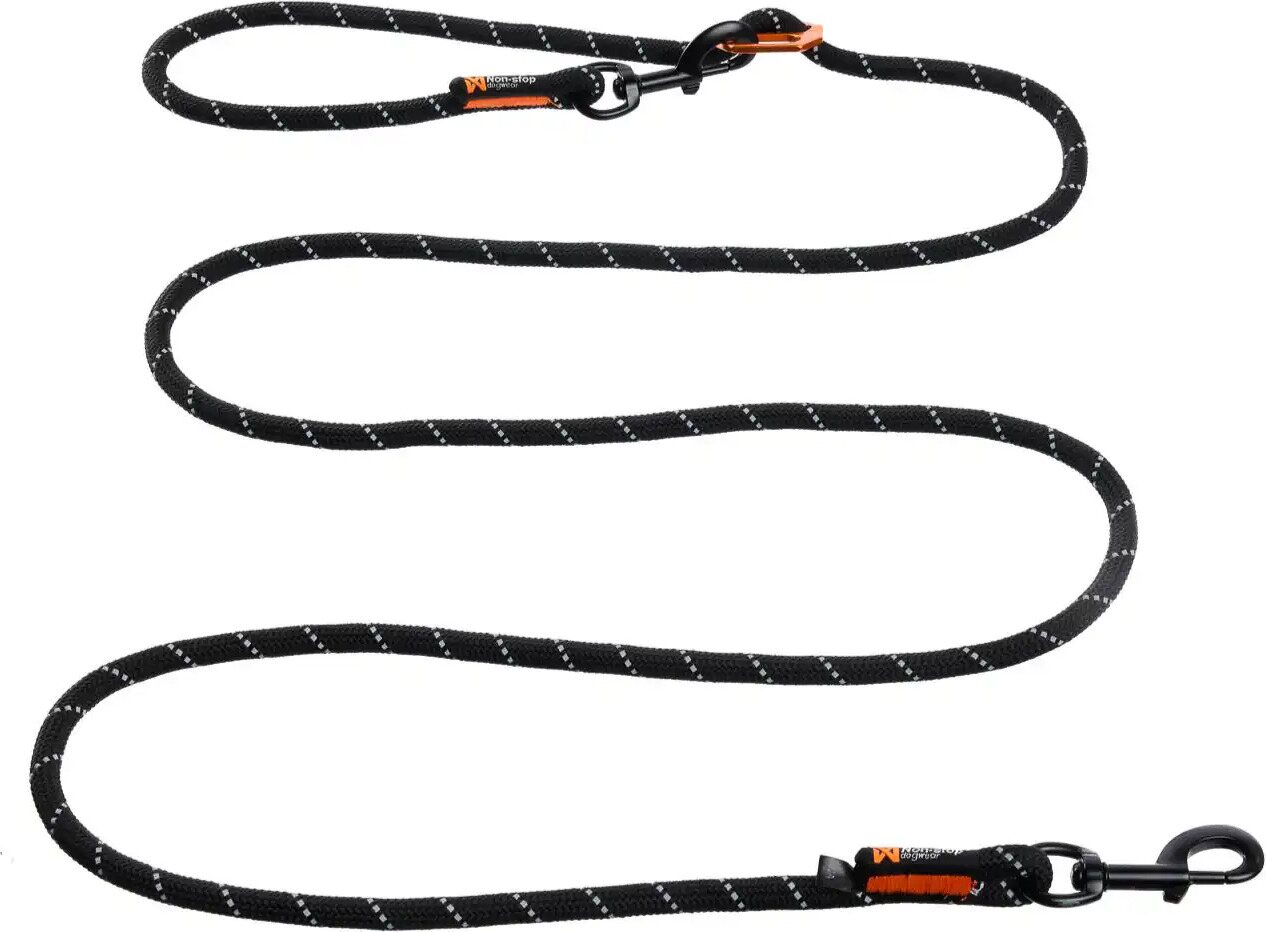Non-stop Dogwear Rock Leash Adjustable Black