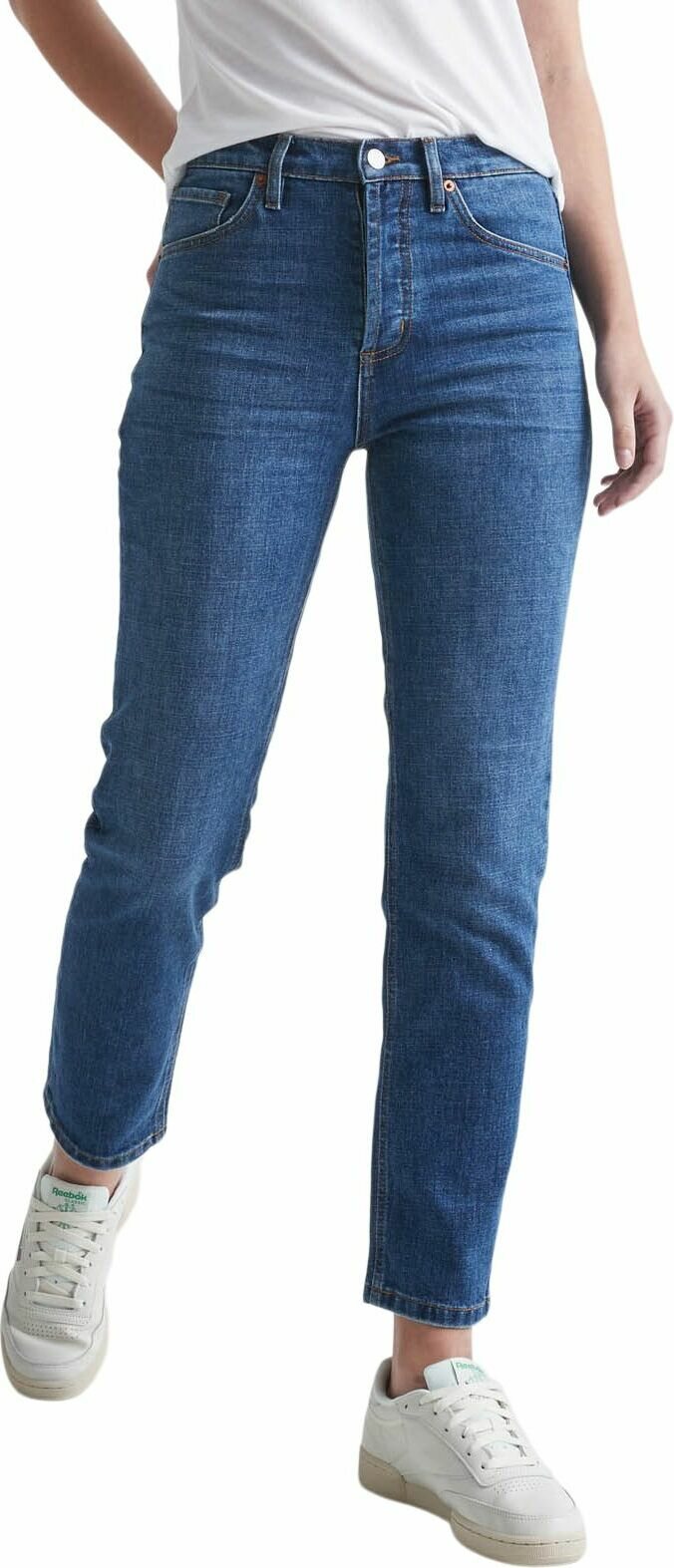 Duer Midweight Denim High Rise Straight Womens Medium Stone