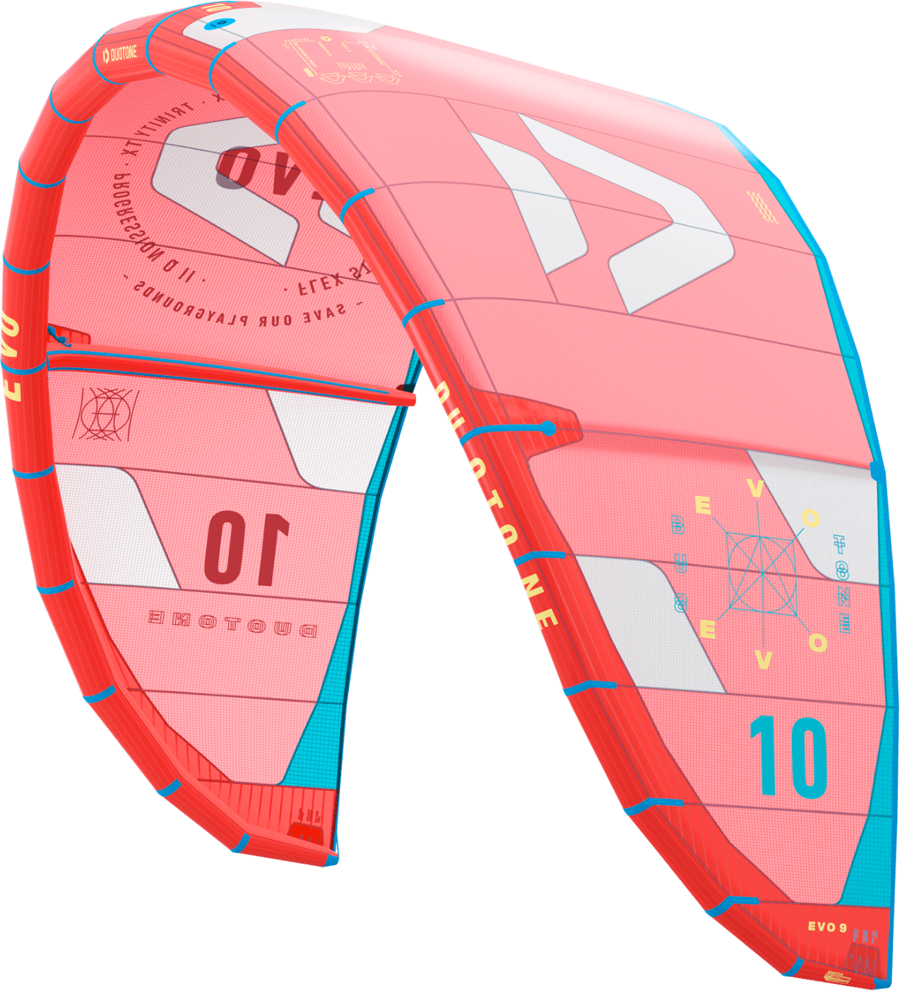 Duotone Evo 12.0 Kite Only C23:coral/light-grey